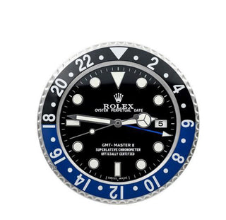 Black & Blu Rolex Wall Clock