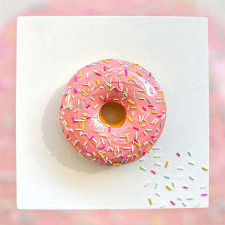 Pink Donut With Sprinkles