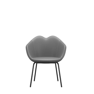 Dark Grey XOXO Chair Leather Four Legs 