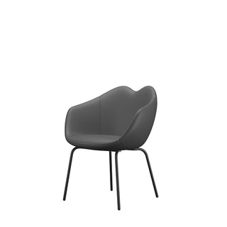 Dark Grey XOXO Chair Leather Four Legs 