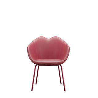 Red XOXO Chair Leather Four Legs