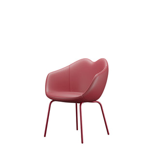 Red XOXO Chair Leather Four Legs