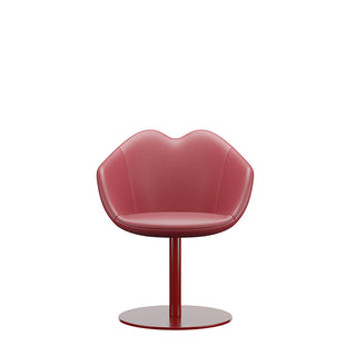 Red XOXO Chair Leather Round Base