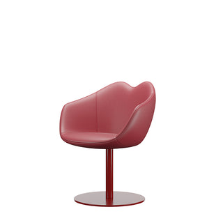 Red XOXO Chair Leather Round Base